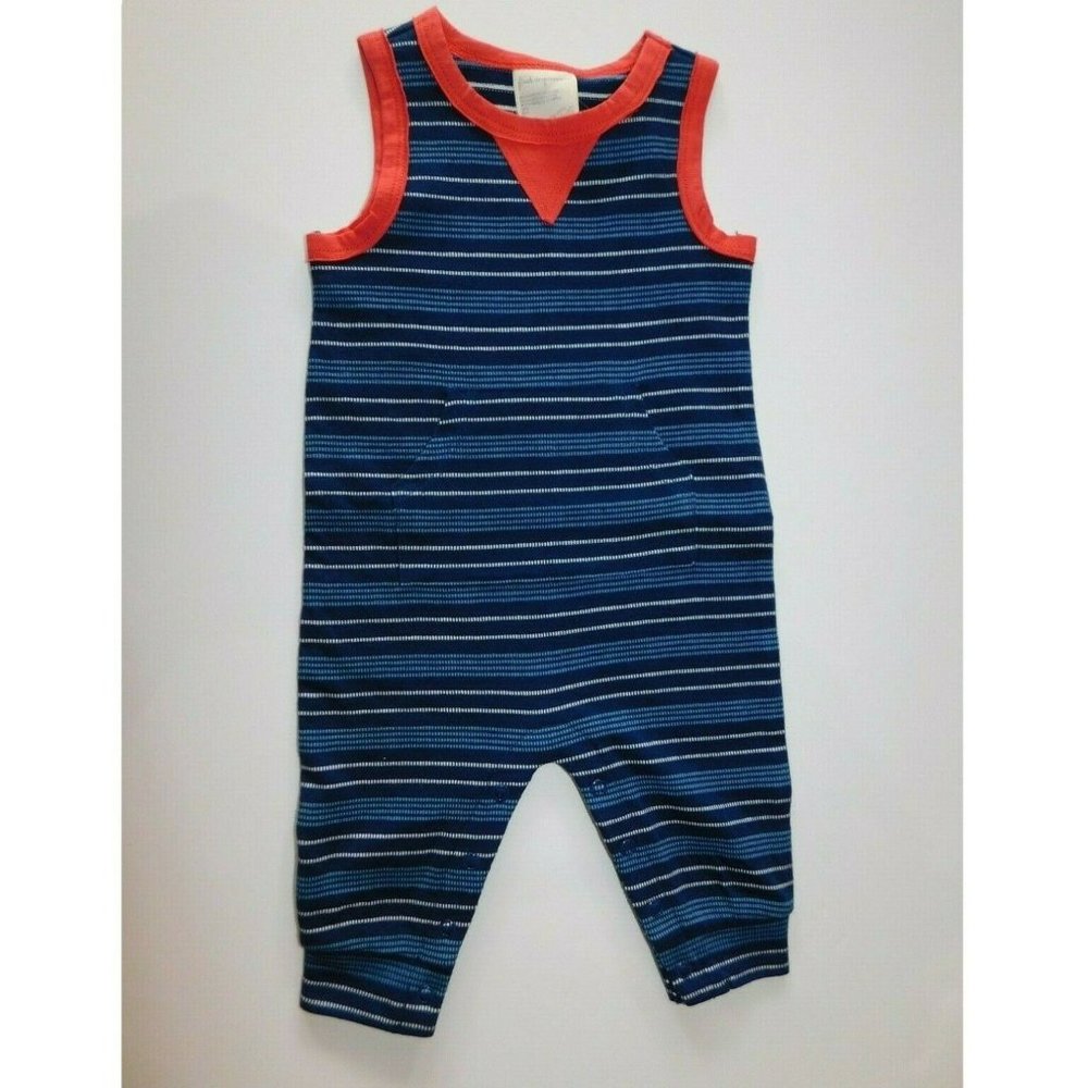 First Impressions 3-6M Navy Blue Romper NWT CP66